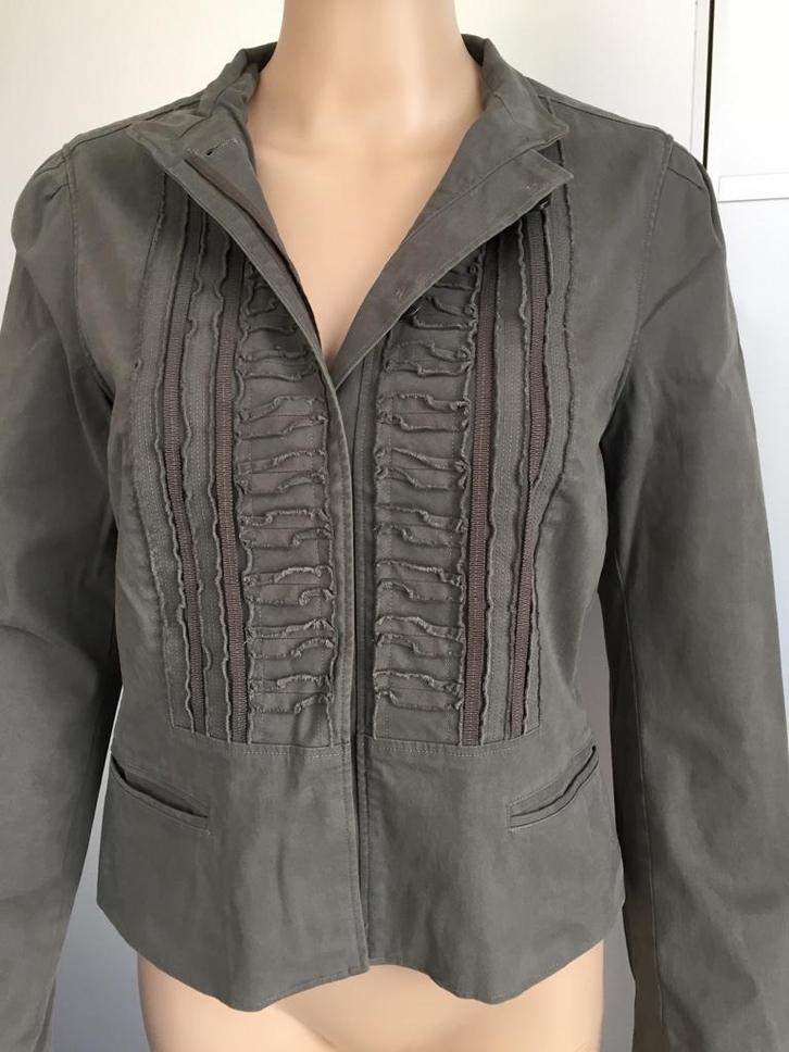 B831 TURNOVER grijs jasje colbert blazer jack Maat 38=M, Kleding | Dames, Jasjes, Kostuums en Pakken, Zo goed als nieuw, Jasje