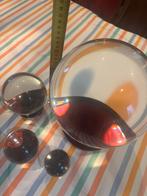 4x kristal bollen, Antiek en Kunst, Antiek | Glas en Kristal, Ophalen of Verzenden