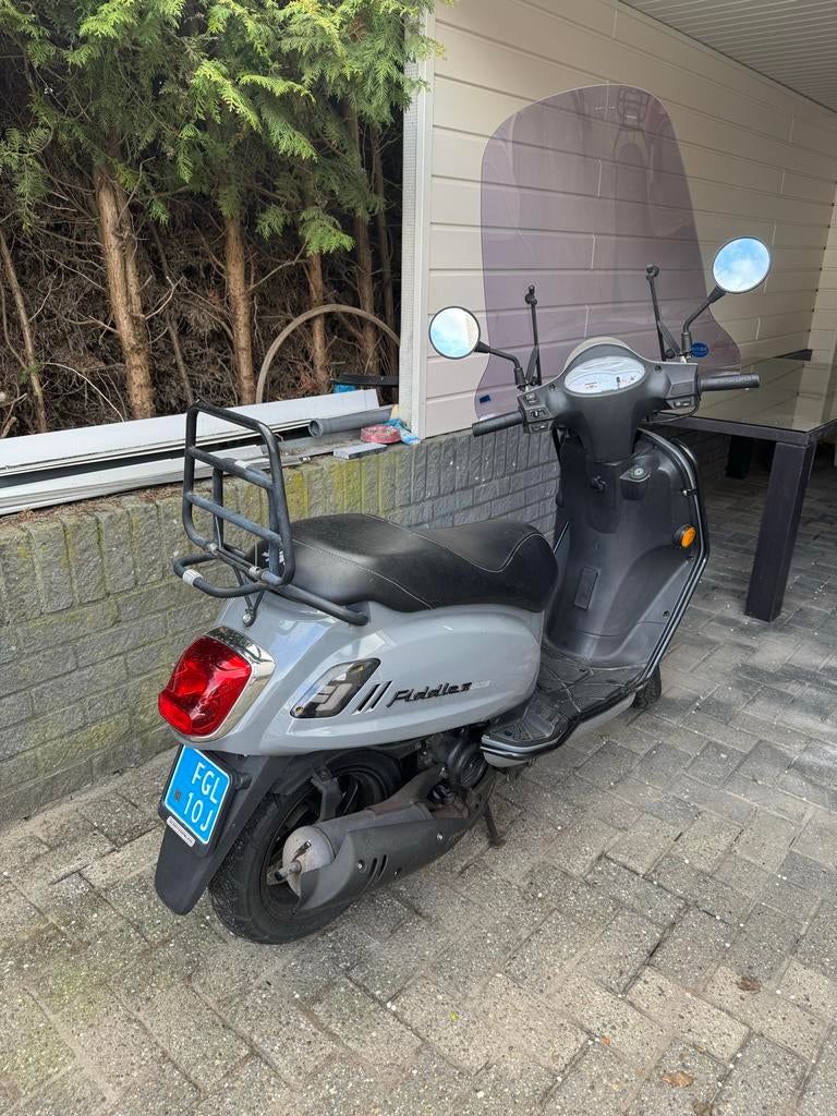 Sym Fiddle 2021 - Grijs, Fietsen en Brommers, Snorfietsen en Snorscooters, Ophalen, Gebruikt, SYM, Benzine