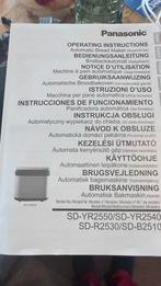 Panasonic Broodmachine SD-YR2550 - Zwart, 800 tot 1200 gram deeg, Ophalen, Met timer, Gebruikt