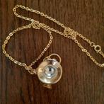 Goudkleurige ketting met oldtimer lantaarn hanger, Ophalen of Verzenden, Zo goed als nieuw, Overige materialen