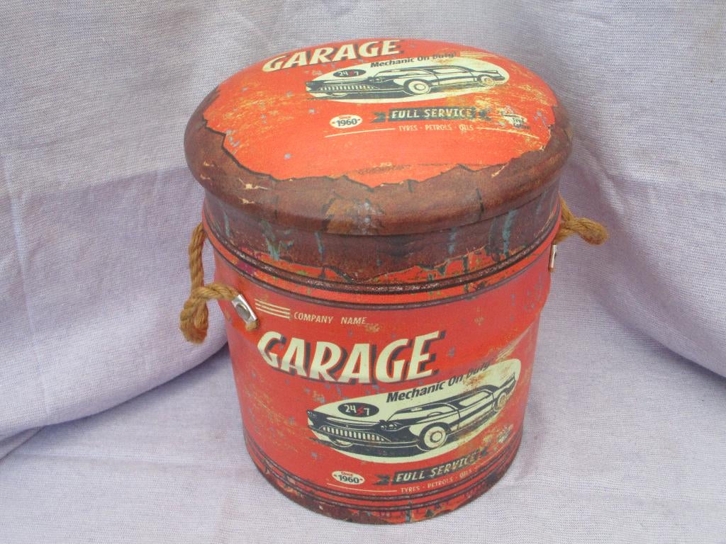 Vintage opbergbak:Garage.v.a 30,00e, Ophalen of Verzenden