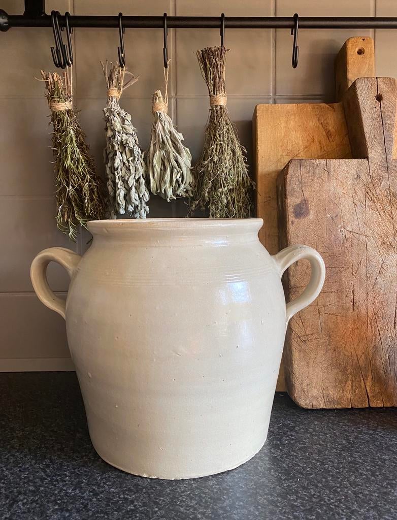 Oude grespot-Franse pot-oude kruik-brocante-pot-aardewerk, Ophalen