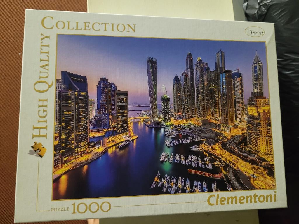 Clementoni Dubai puzzel 1000 stuks, Hobby en Vrije tijd, Denksport en Puzzels, Ophalen of Verzenden, 500 t/m 1500 stukjes, Zo goed als nieuw