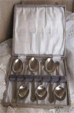 Antieke dessertlepels in fraai doosje, Ophalen of Verzenden