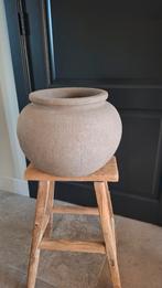 Mooie taupe kleurige bloempot, Ophalen, Overige kleuren, Aardewerk of Porselein, Zo goed als nieuw