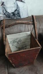 Landelijke houten mand,rijstbak teab..exclusief linnen doek, Ophalen
