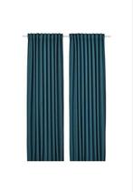4x IKEA ANNAKAJSA Gordijnen - Blauwgroen, 100 tot 150 cm, Ophalen of Verzenden, Zo goed als nieuw, 200 cm of meer