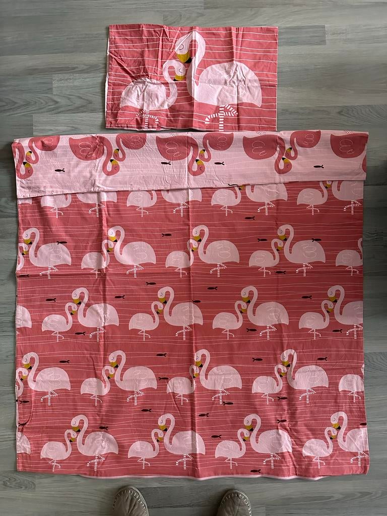 IKEA RÖRANDE dekbedovertrek met kussensloop flamingo, Meisje, Dekbedovertrek, Nieuw, Ophalen of Verzenden