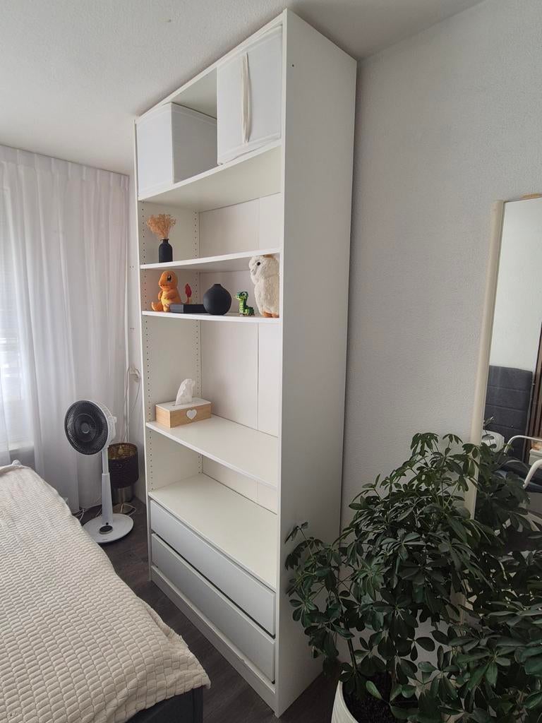 Ikea Pax Kast 236x100x35 cm - Wit met lades en planken, Ophalen, Gebruikt, 200 cm of meer, 50 tot 100 cm