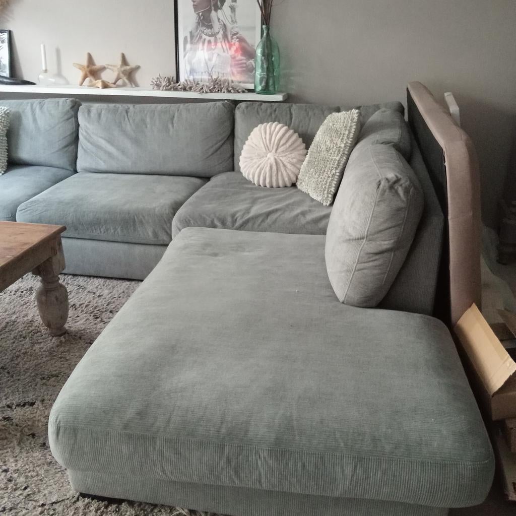 Mooie grote hoekbank, Ophalen, Modern, Comfortabel, Gebruikt, Stof