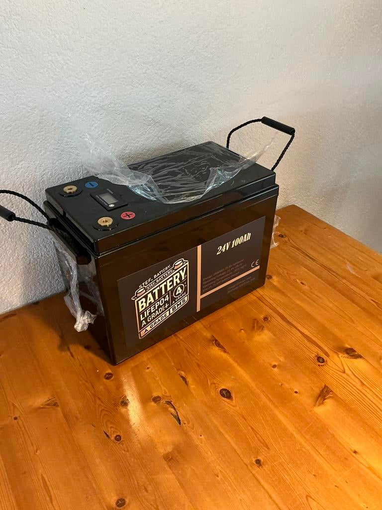 Lithium LiFePO4 accu 24 Volt (25,6Volt) 100Ah 2560Wh, Ophalen of Verzenden, Nieuw