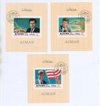Kennedy 's - Ajman '69 - Gestempeld used 3 blocks, Verzenden, Gestempeld, Overige thema's