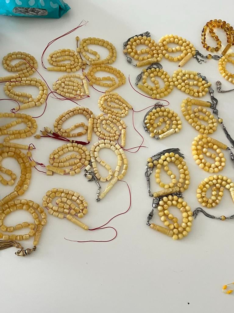 Diverse Gebedskralen Collectie - Verschillende Materialen, Ophalen of Verzenden, Gebruikt, Beige, Overige materialen
