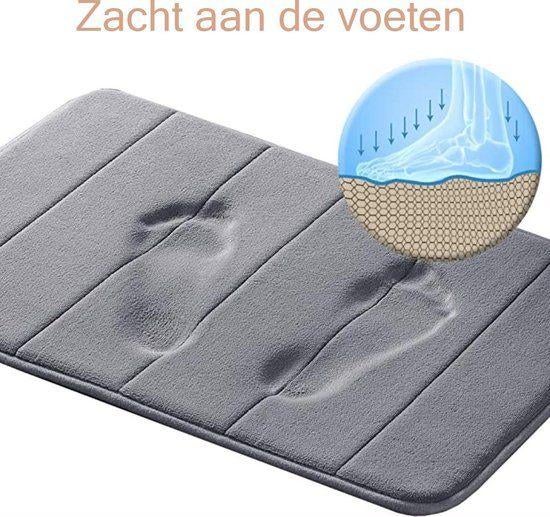 Douchemat - Memory Foam badmat - Antislip - 60 x 40cm- Grijs, Ophalen of Verzenden, Nieuw, Grijs, Badmat