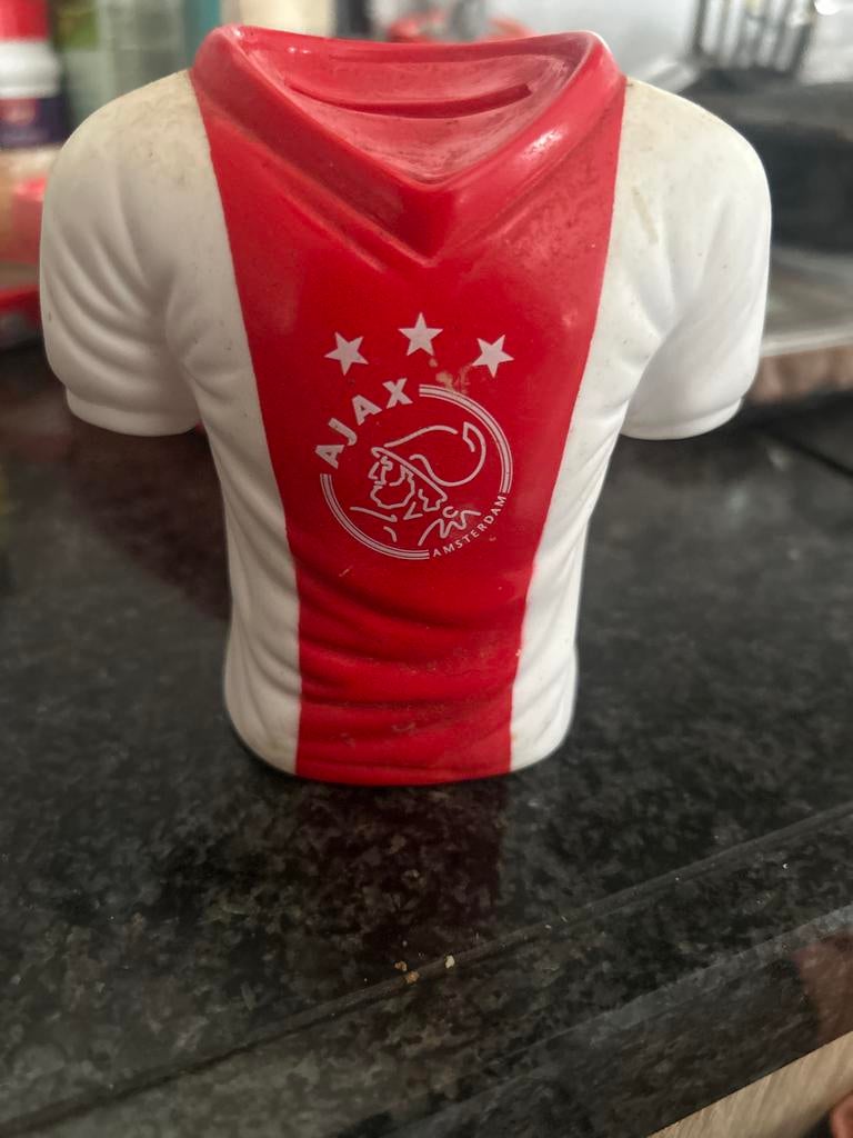 Ajax shirt spaarpot, Ophalen of Verzenden, Gebruikt, Ajax, Overige typen
