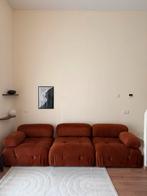 Modulaire 3-zits bank terracotta/oranje-rood, Huis en Inrichting, Ophalen, 250 tot 300 cm, Gebruikt, Driepersoons