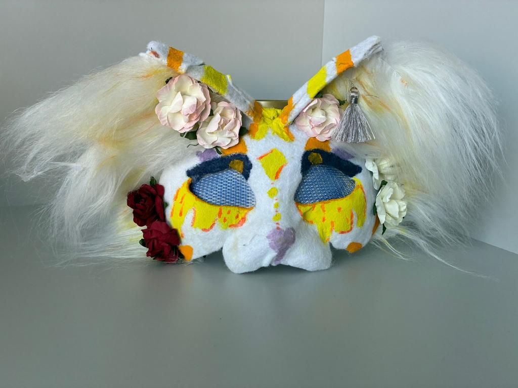 Handgemaakt Therian katten masker, Ophalen of Verzenden, Nieuw, Accessoires