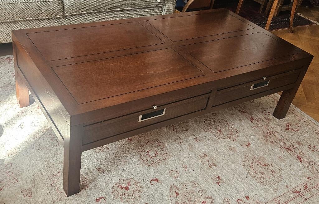 NIEUWSTAAT: Salontafel kersenhout model Hera, Lotus Meubels, Ophalen, 100 tot 150 cm, Teakhout, 50 tot 100 cm