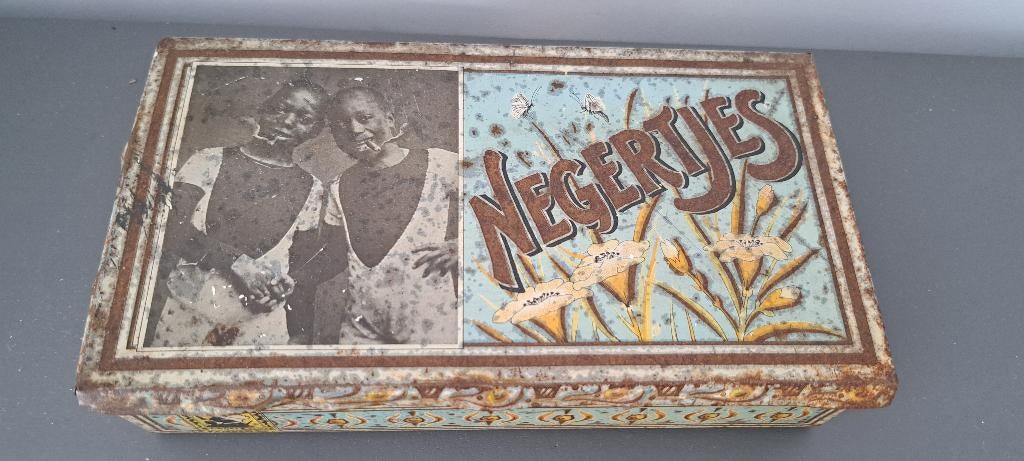 Sigarenblik 'Negertjes', Kampen ca. uit 1905, Ophalen of Verzenden, Gebruikt, Overige, Overige merken