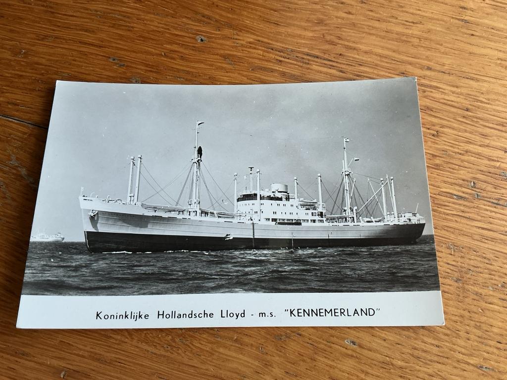 S594 MS KENNEMERLAND, Verzamelen, Scheepvaart, Ophalen of Verzenden, Zo goed als nieuw, Kaart, Foto of Prent