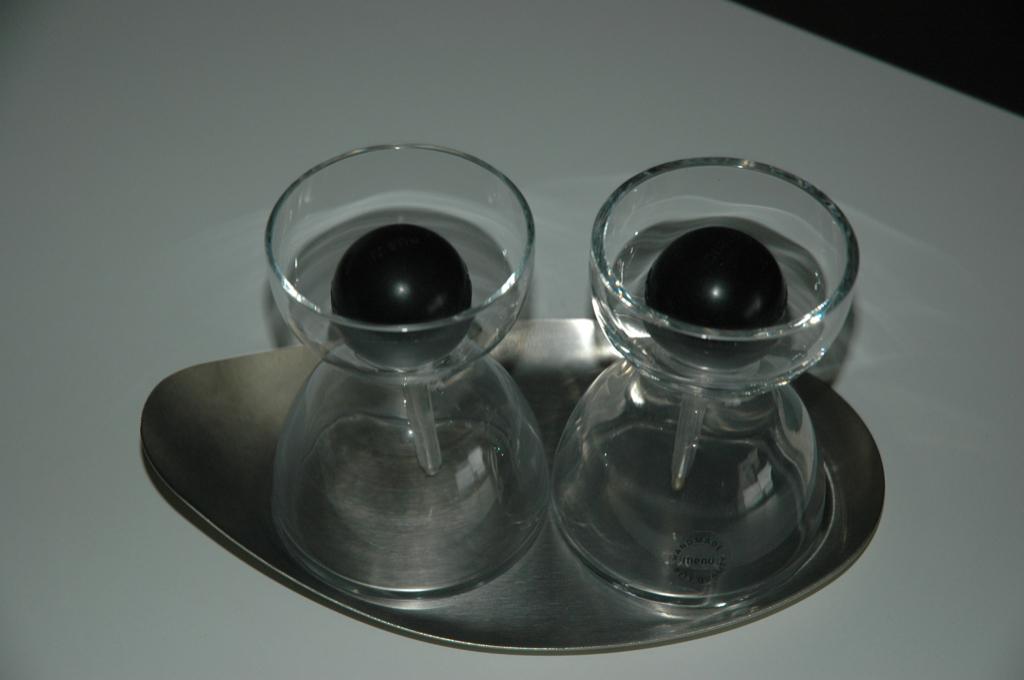 Olie en azijn stel, Ophalen, Glas, Zo goed als nieuw, Wit