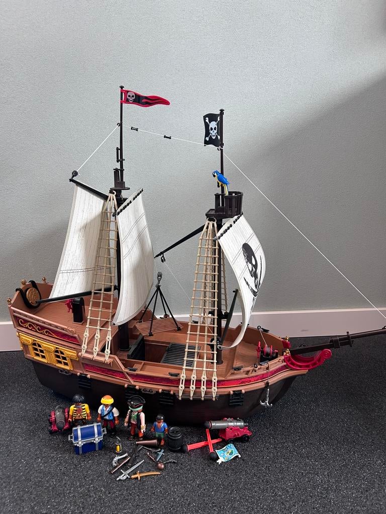 Playmobil 5135 piratenschip, Ophalen of Verzenden, Gebruikt, Complete set