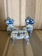 Delfts blauw miniatuur meubelsetje, Ophalen of Verzenden