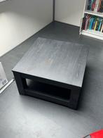 Salontafel - Donkerbruin/Zwart - Gebruikt, Huis en Inrichting, Tafels | Salontafels, Ophalen, Gebruikt, Vierkant, 50 tot 100 cm