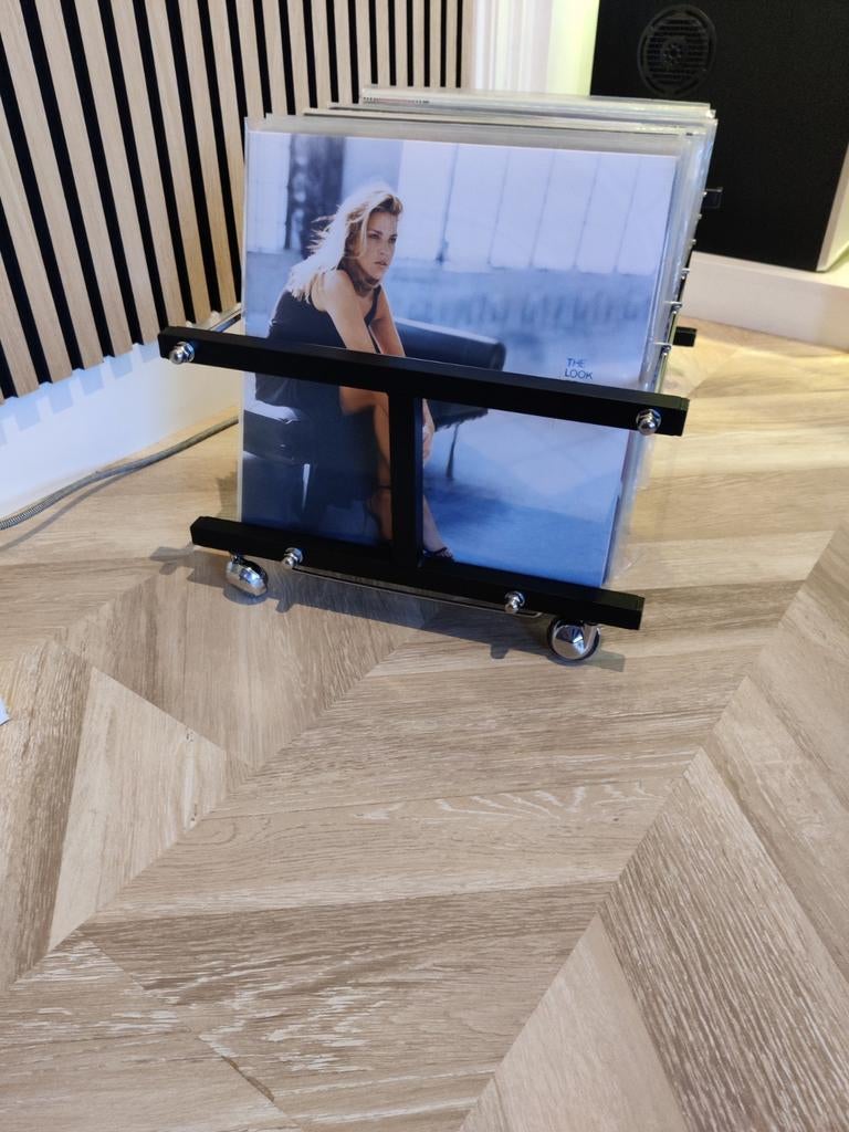 Vintage platenrek op wieltjes, Ophalen of Verzenden, Zo goed als nieuw, Overige merken