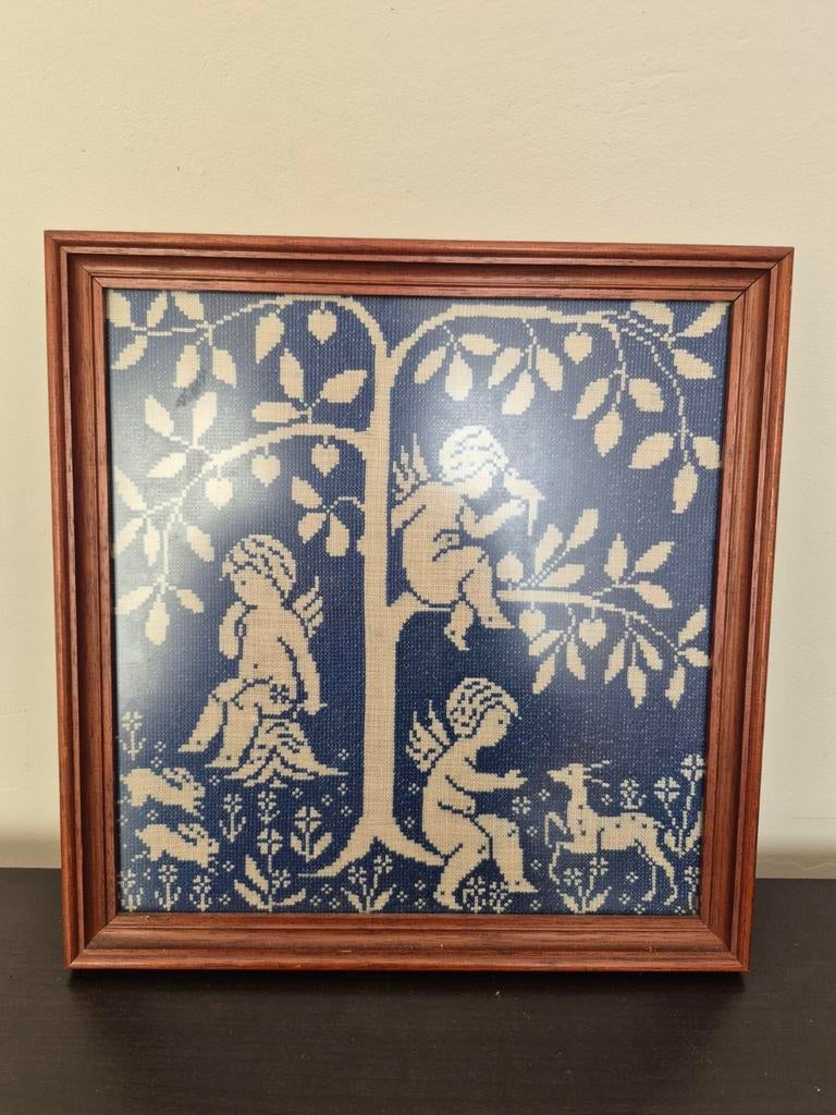 Geborduurd Levensboom Kunstwerk - Galerie De Kathedraal, Ophalen of Verzenden