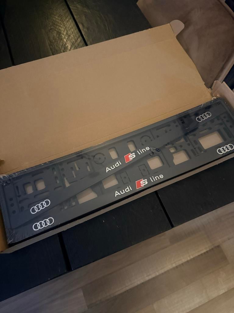 Audi S-line Kentekenplaathouder - Nieuw, Ophalen of Verzenden, Nieuw
