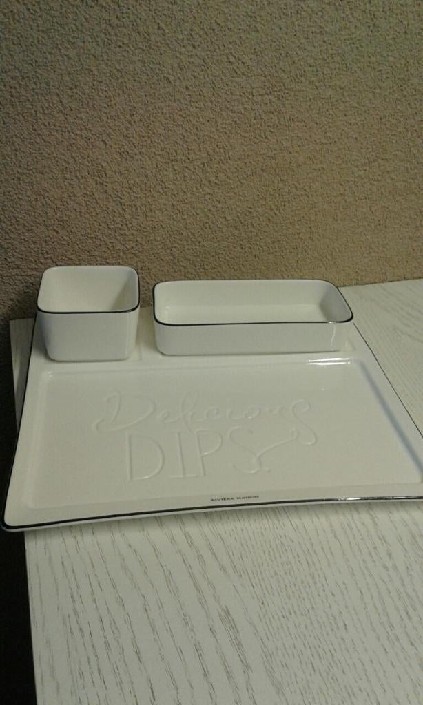 Riviera Maison Delicious Dip Plate/ Bord  serveerschaal, Huis en Inrichting, Ophalen of Verzenden, Nieuw