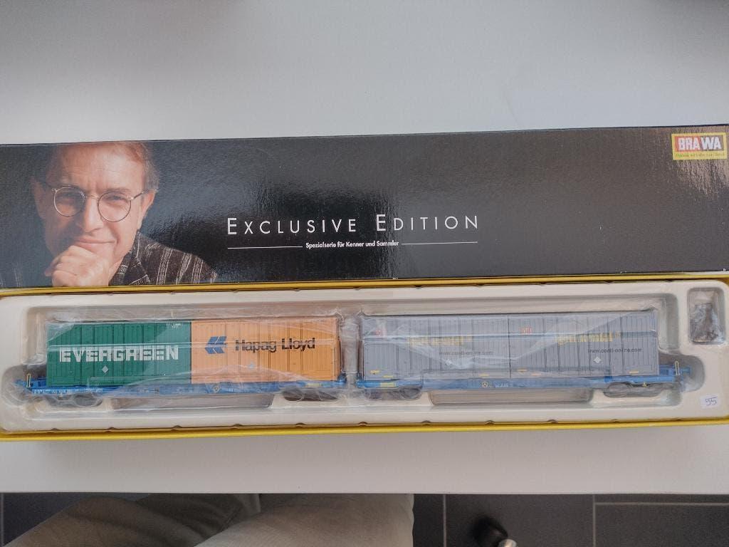 Brawa containerwagenset "megafret", Overige merken, Gelijkstroom of Wisselstroom, Wagon, Ophalen of Verzenden