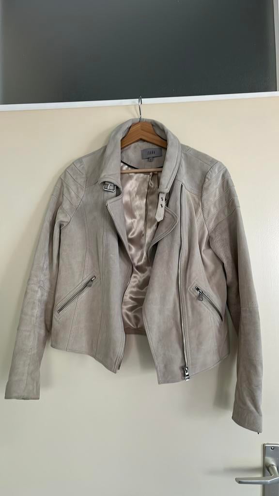 Leren bikerjack, Ophalen of Verzenden, Zo goed als nieuw, Maat 38/40 (M), Overige kleuren