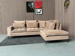 GRATIS LEVERING Hoekbank Velvet Beige 270x220 GEREINIGD