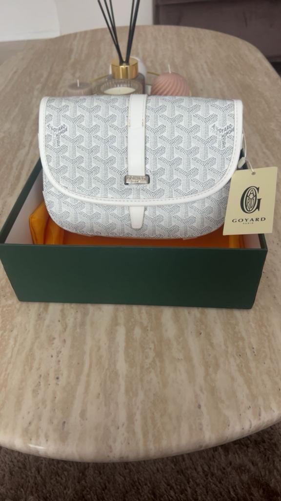 Goyard schoudertasje wit, Ophalen of Verzenden, Zo goed als nieuw, Wit, Schoudertasje