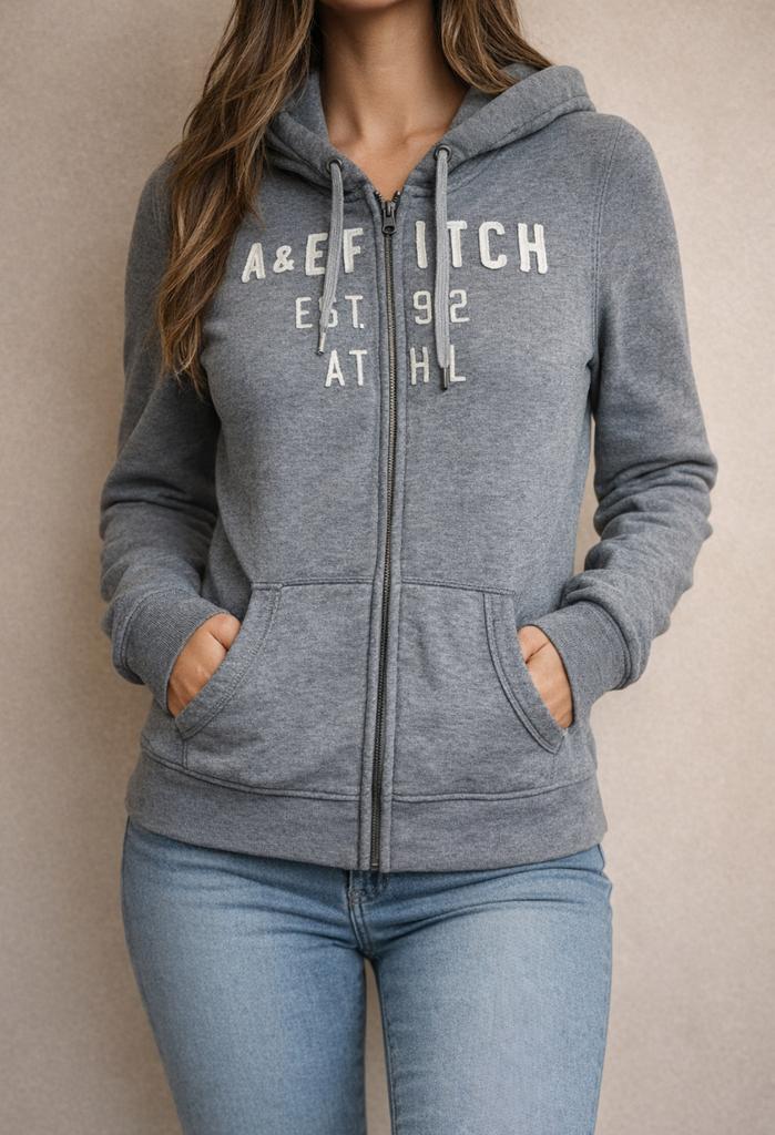 Grijs vest Abercrombie & Fitch - maat M, Ophalen of Verzenden, Gedragen, Maat 38/40 (M), Grijs