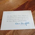 Bedank kaartje prinses margrethe of denmark, Verzamelen, Koninklijk Huis en Royalty, Ophalen of Verzenden, Nieuw, Kaart, Foto of Prent