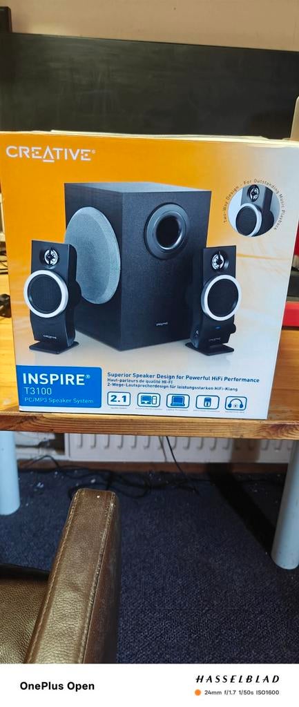 Creative Inspire T3100 2.1 Speakerset met Subwoofer, Computers en Software, Pc speakers, Ophalen of Verzenden, Zo goed als nieuw