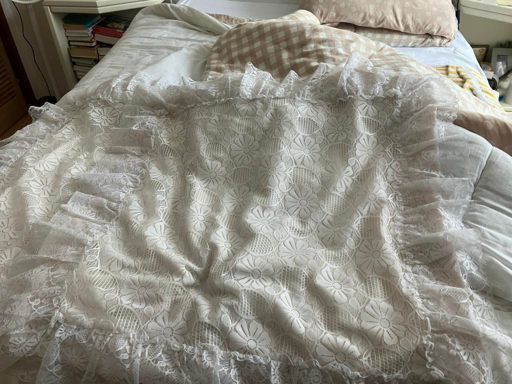 Set antiek kanten kussen slopen, Ophalen of Verzenden, Zo goed als nieuw, Eenpersoons