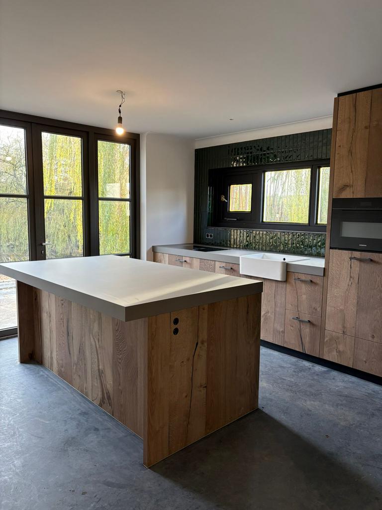 Schiereiland blad afmeting 2100x1200mm dikte 80mm, Ophalen of Verzenden, Zo goed als nieuw, Overige typen