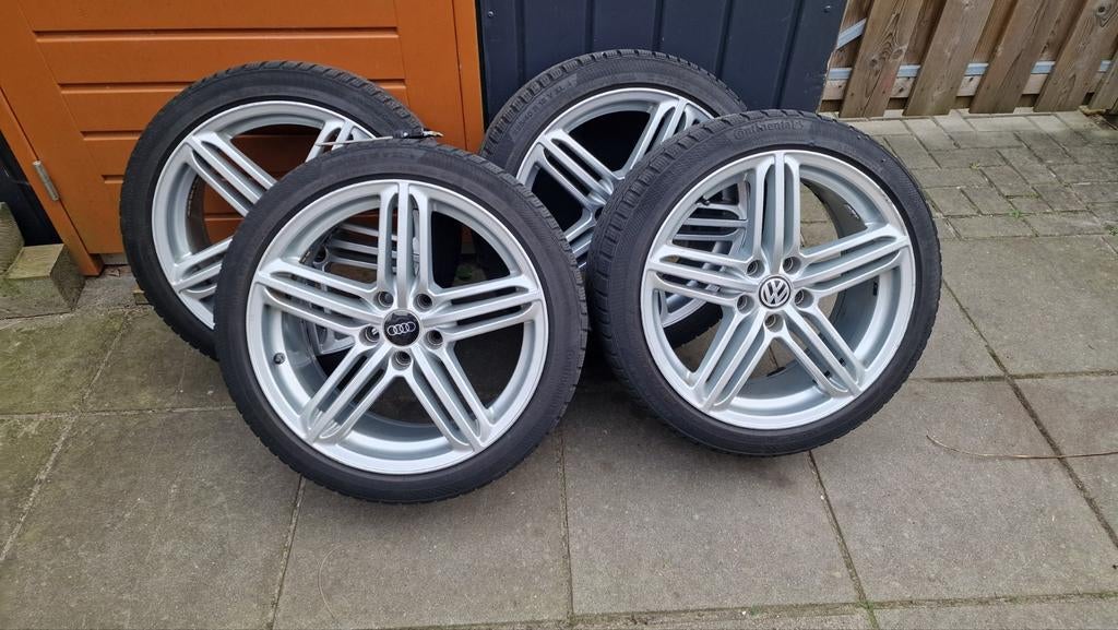 18 inch winterbanden VAG (audi vw seat skoda) 5x112, Auto-onderdelen, Ophalen, 18 inch, Gebruikt, Banden en Velgen