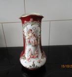 ANTIEKE SIERLIJKE MAJOLICA VAAS met ENGELEN+ BLOEMEN, Antiek en Kunst, Ophalen of Verzenden