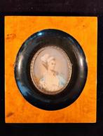 Miniatuur portret van een dame, gesigneerd, Ophalen of Verzenden