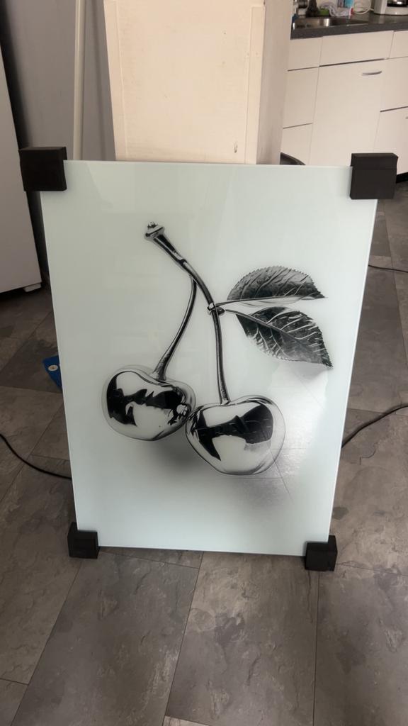 Glasschilderij Prada design, Huis en Inrichting, Ophalen of Verzenden, Zo goed als nieuw, Minder dan 50 cm, Schilderij