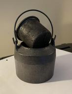 Dubbelwandig gietijzeren lijmpotje J&J Siddons Westbromwich, Antiek en Kunst, Ophalen of Verzenden