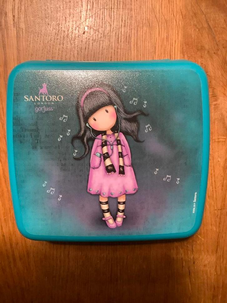 Tupperware Lunchbox Santoro Gorjuss Snackie zeegroen, Huis en Inrichting, Keuken | Tupperware, Zo goed als nieuw, Bus of Trommel