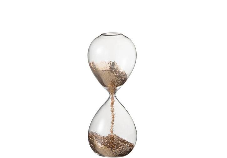 Zandloper Parels Glas Goud, Huis en Inrichting, Woonaccessoires | Overige, Nieuw, Ophalen of Verzenden