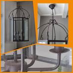 Zeer fraaie Lantaarn Hanglamp, Gebruikt, Vintage, Ophalen of Verzenden, Glas